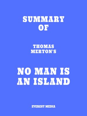 cover image of Summary of Thomas Merton's No Man Is an Island